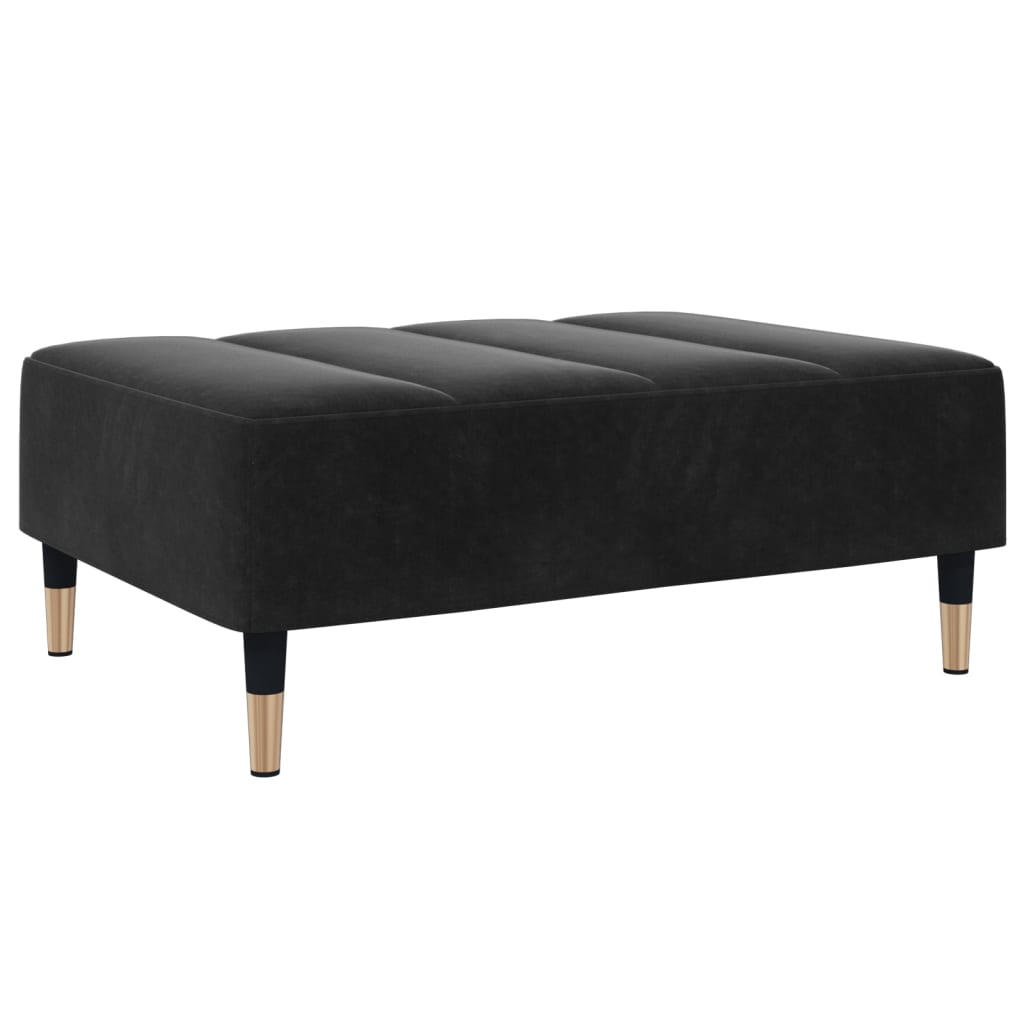 Fußhocker Schwarz 77x55x31 cm Samt