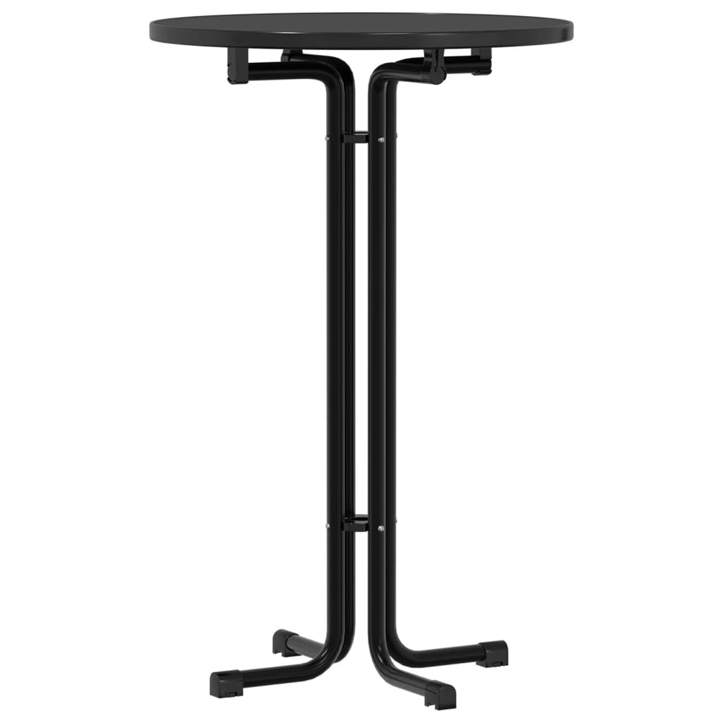 Bartisch Schwarz Ø70x110 cm Holzwerkstoff und Stahl