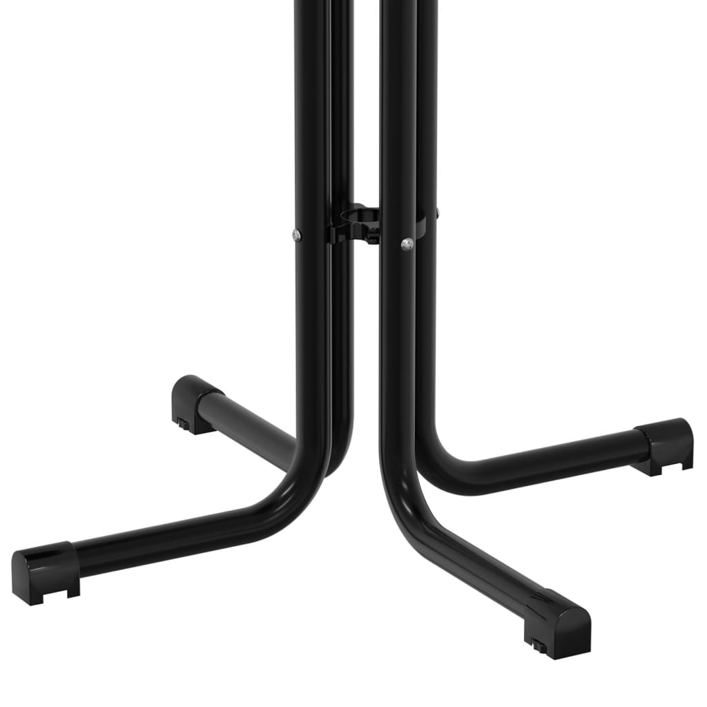 Bartisch Schwarz Ø80x110 cm Holzwerkstoff und Stahl