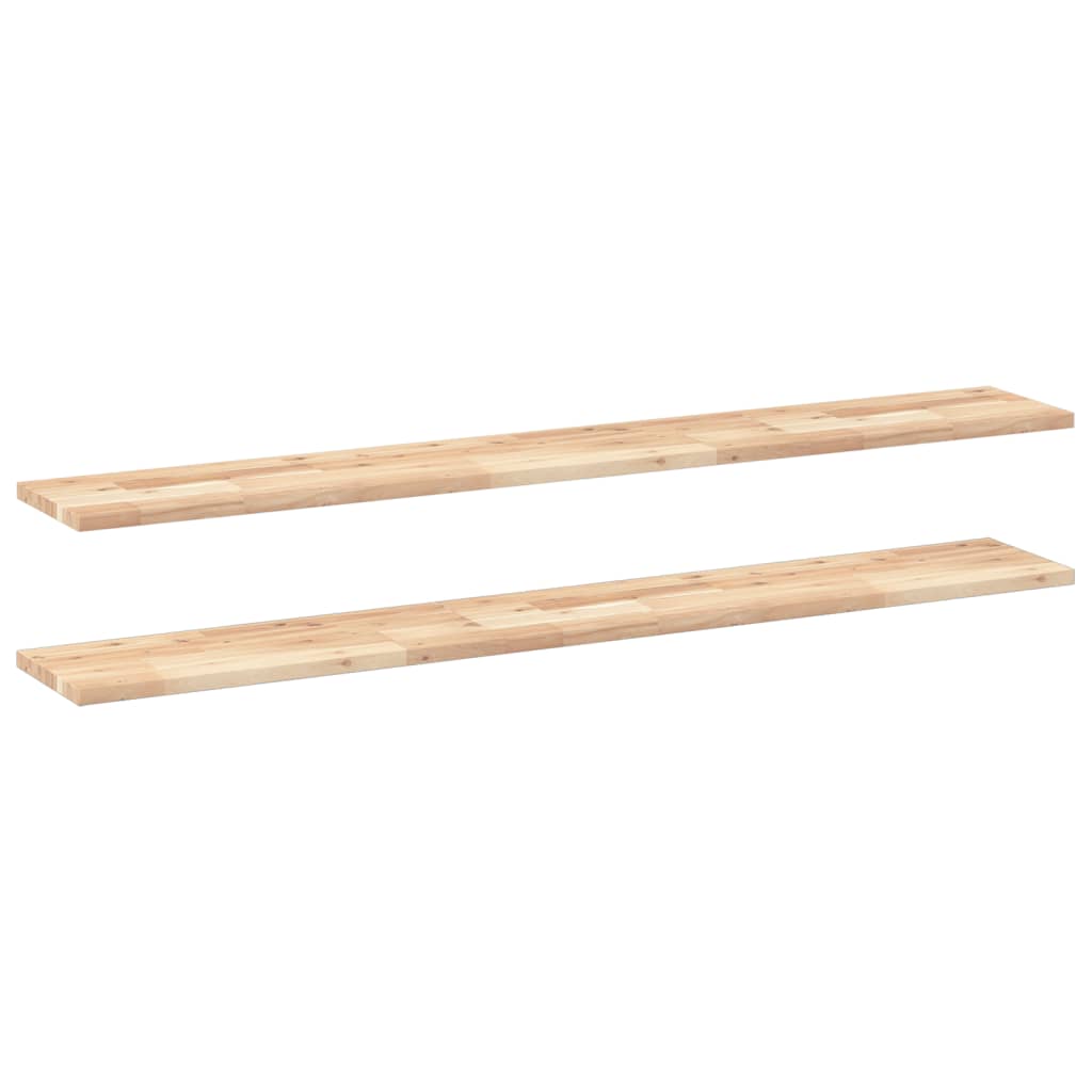 Schweberegale 2 Stk. 160x20x2 cm Massivholz Akazie Unbehandelt