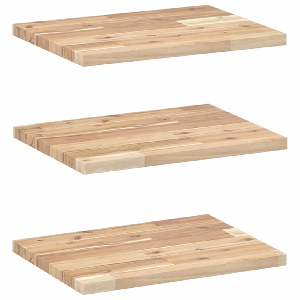 Schweberegale 3 Stk. 40x30x2 cm Massivholz Akazie Unbehandelt