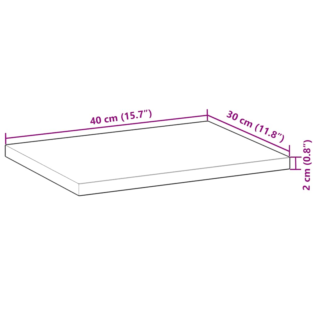 Schweberegale 3 Stk. 40x30x2 cm Massivholz Akazie Unbehandelt