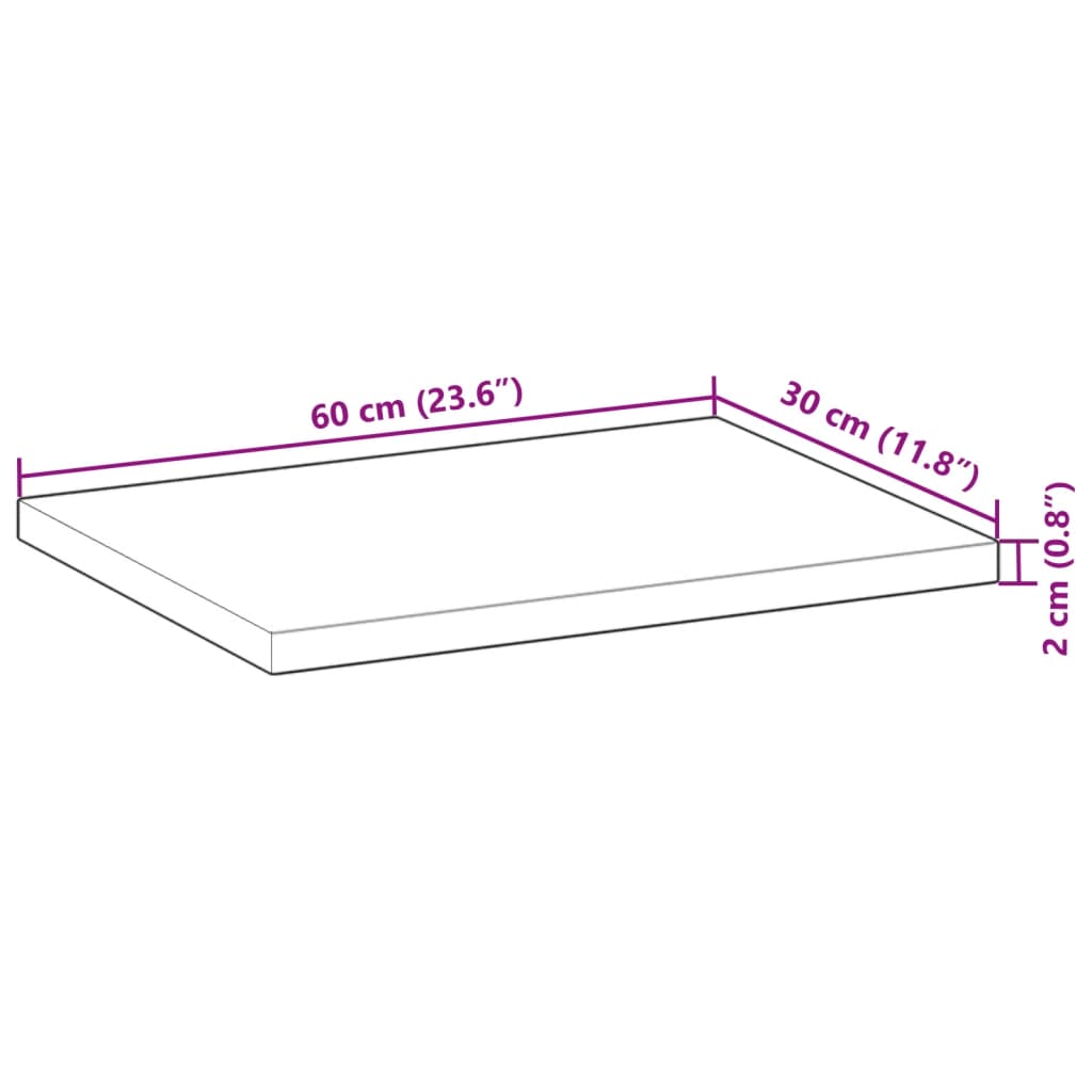 Schweberegale 4 Stk. 60x30x2 cm Massivholz Akazie Unbehandelt