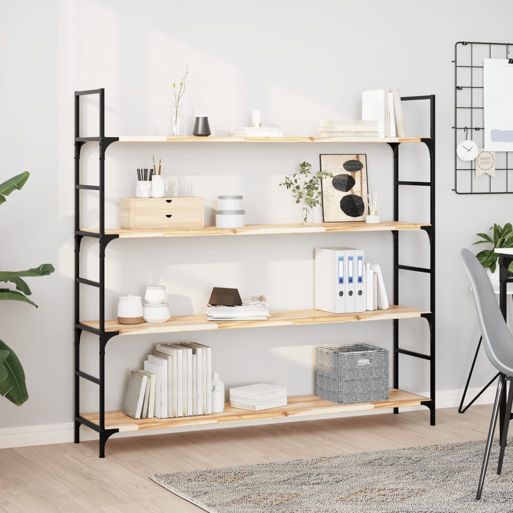 Schweberegale 4 Stk. 120x30x2 cm Massivholz Akazie Unbehandelt