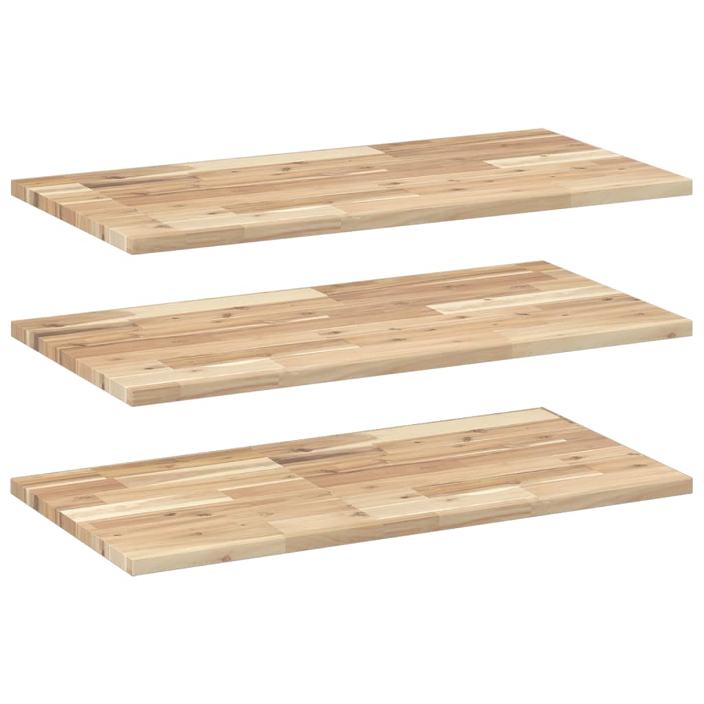 Schweberegale 3 Stk. 60x40x2 cm Massivholz Akazie Unbehandelt