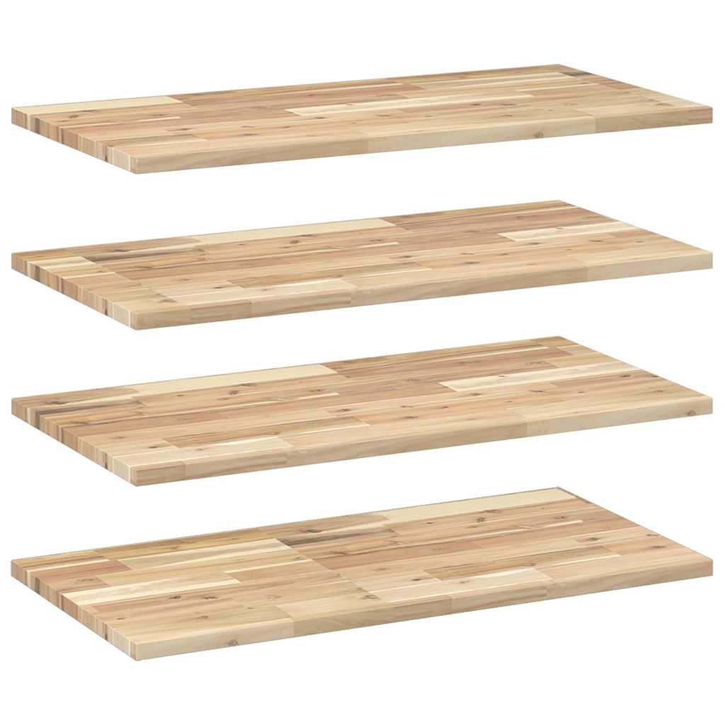Schweberegale 4 Stk. 60x40x2 cm Massivholz Akazie Unbehandelt
