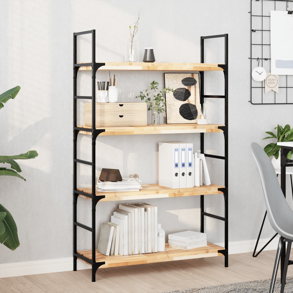 Schweberegale 4 Stk. 100x30x4 cm Massivholz Akazie Unbehandelt