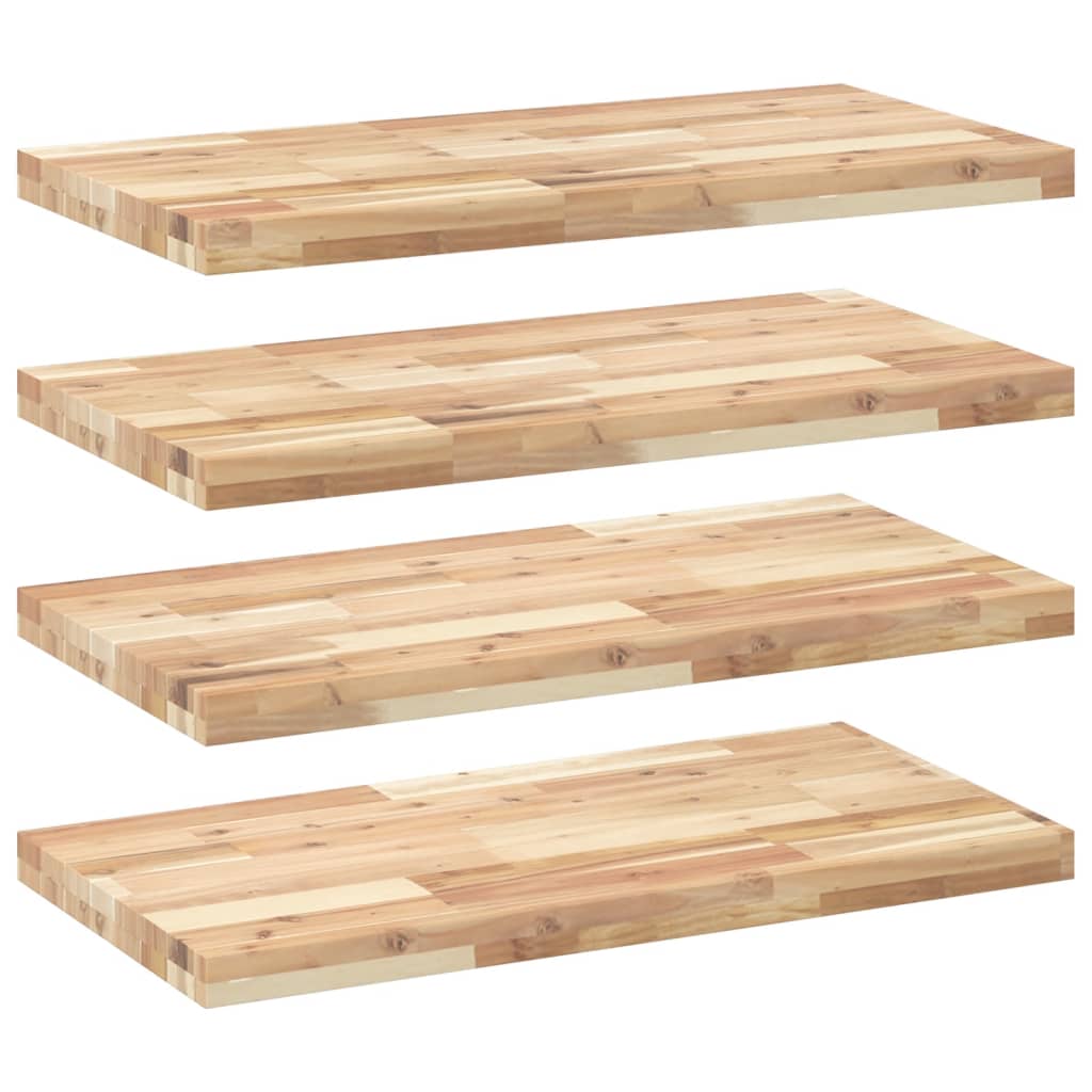 Schweberegale 4 Stk. 60x40x4 cm Massivholz Akazie Unbehandelt