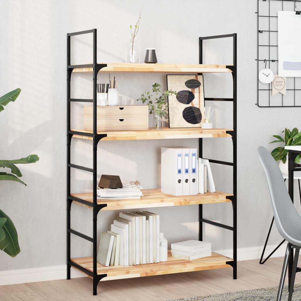 Schweberegale 4 Stk. 100x40x4 cm Massivholz Akazie Unbehandelt