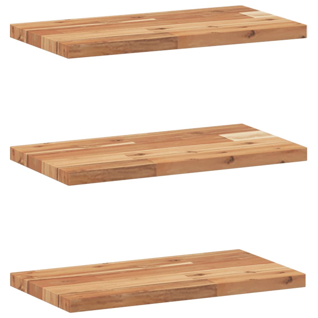 Schweberegale 3 Stk. 60x20x2 cm Massivholz Akazie Ölbehandelt