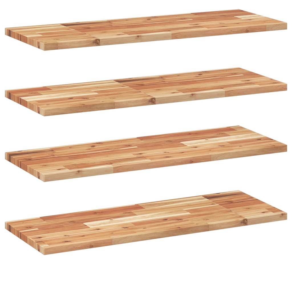 Schweberegale 4 Stk. 80x30x2 cm Massivholz Akazie Ölbehandelt
