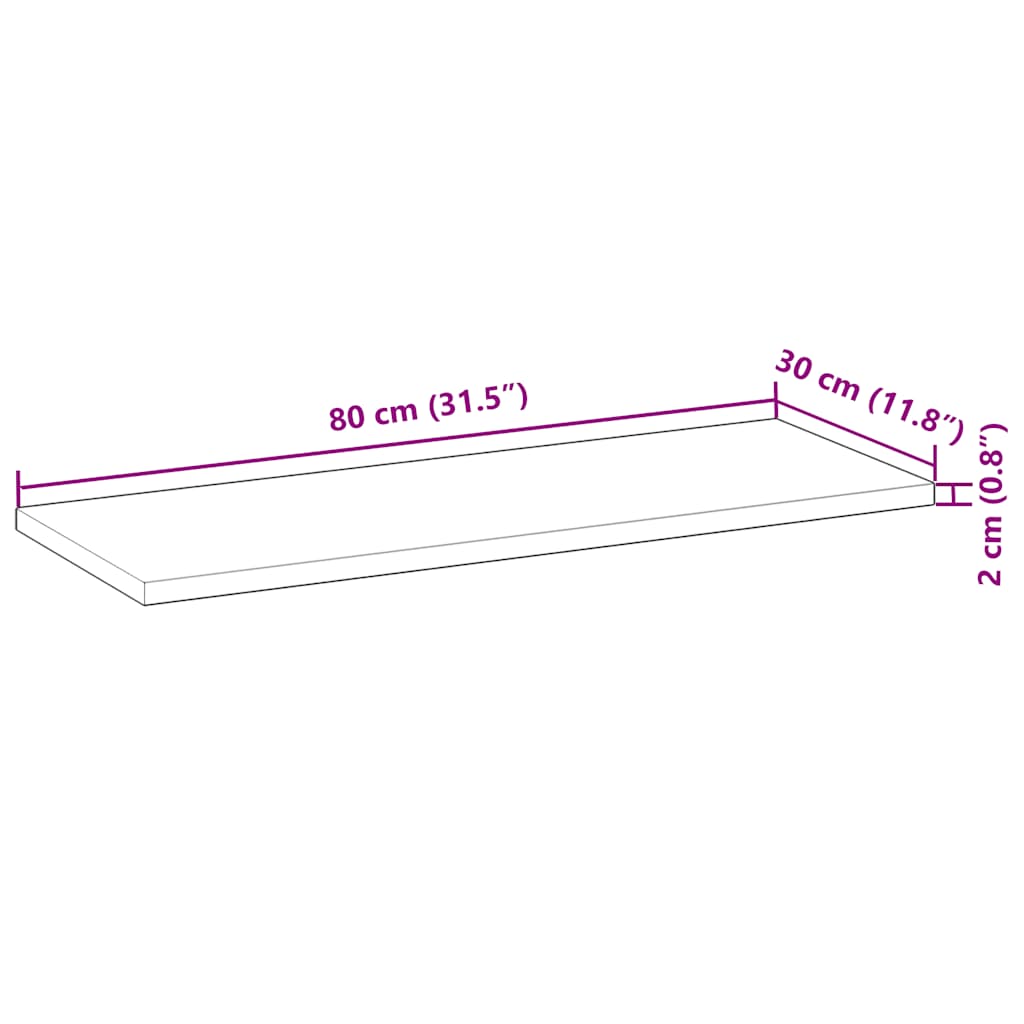 Schweberegale 4 Stk. 80x30x2 cm Massivholz Akazie Ölbehandelt