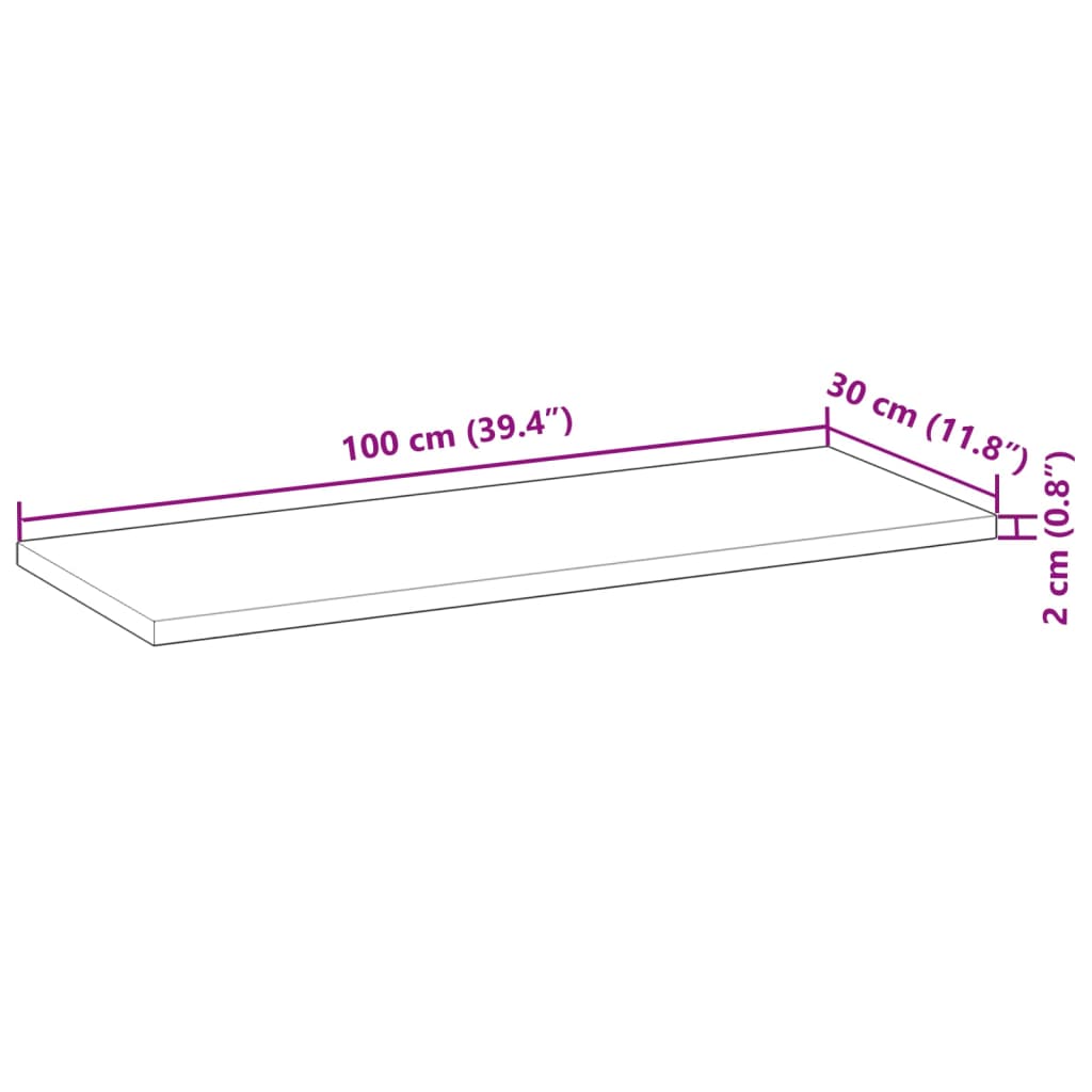 Schweberegale 2 Stk. 100x30x2 cm Massivholz Akazie Ölbehandelt