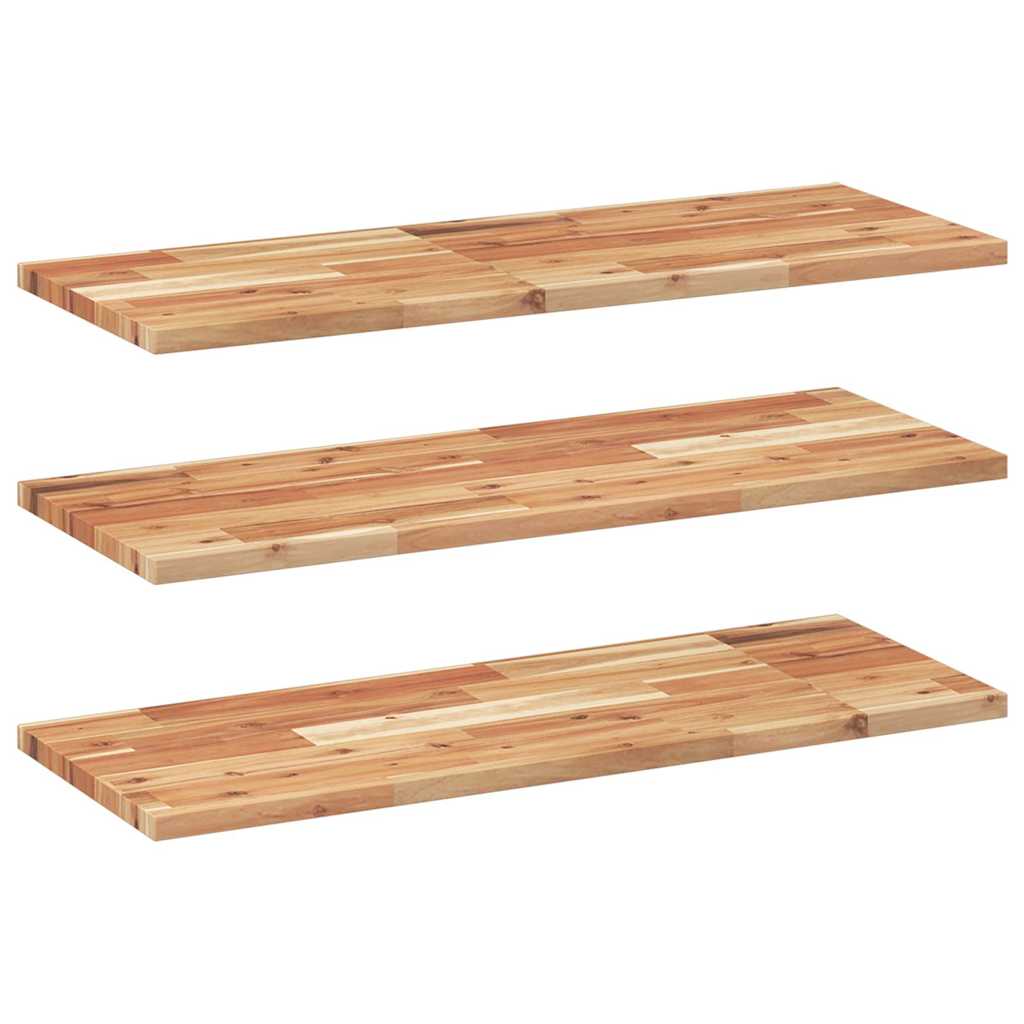 Schweberegale 3 Stk. 100x30x2 cm Massivholz Akazie Ölbehandelt