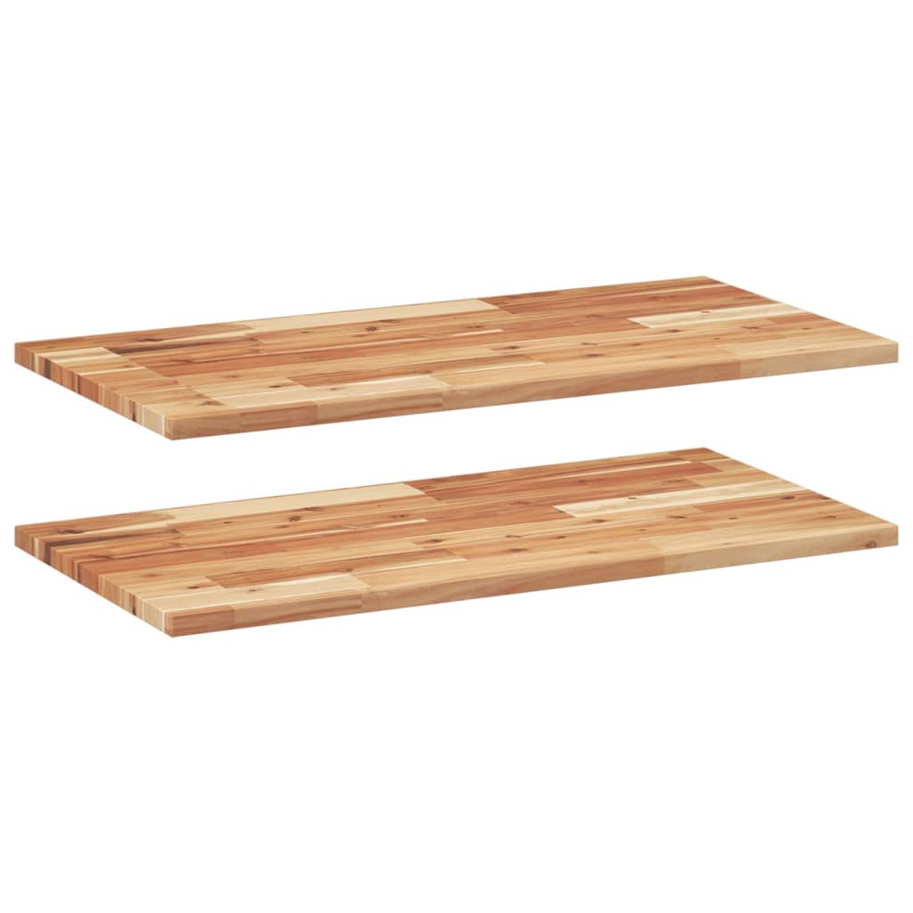 Schweberegale 2 Stk. 60x40x2 cm Massivholz Akazie Ölbehandelt