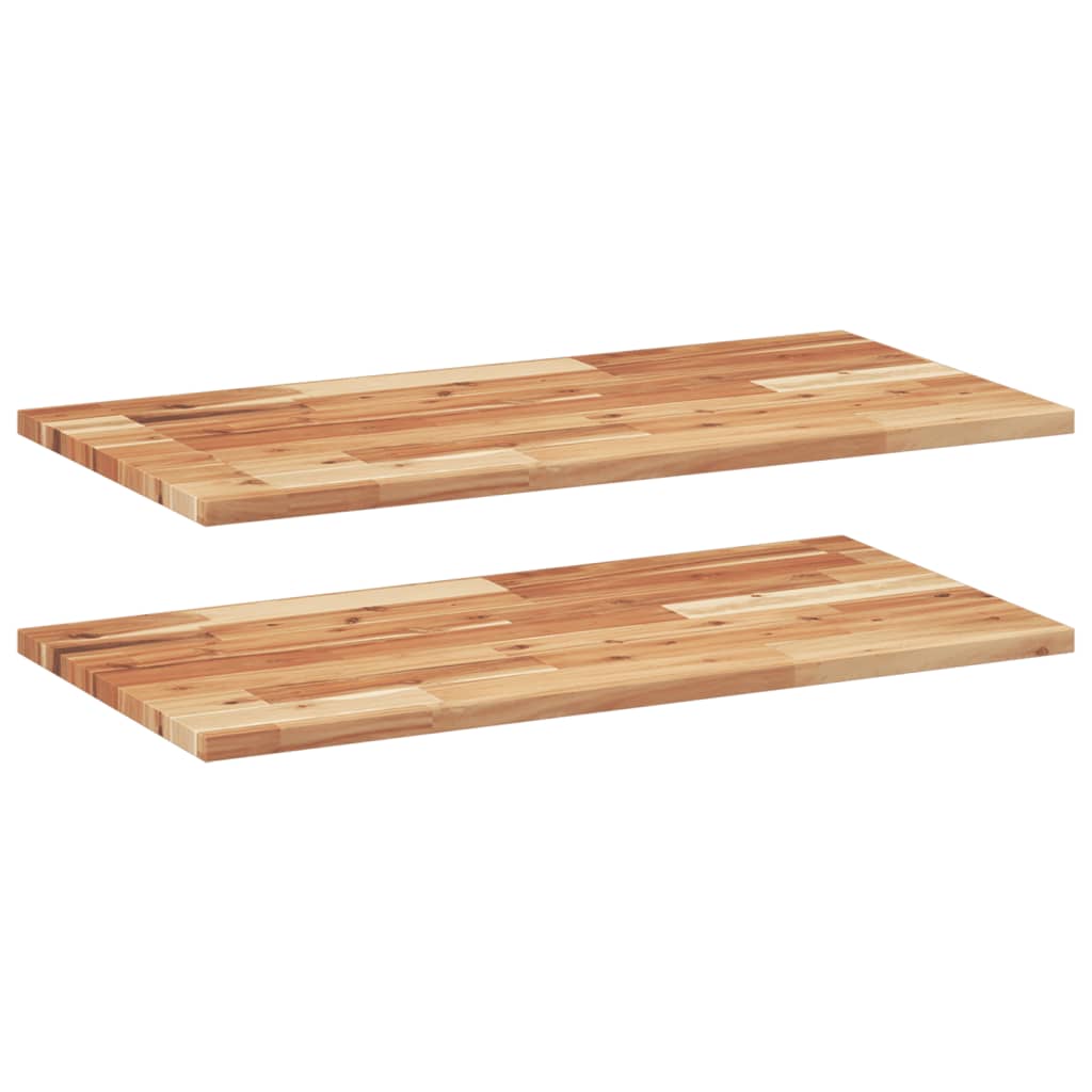 Schweberegale 2 Stk. 100x40x2 cm Massivholz Akazie Ölbehandelt
