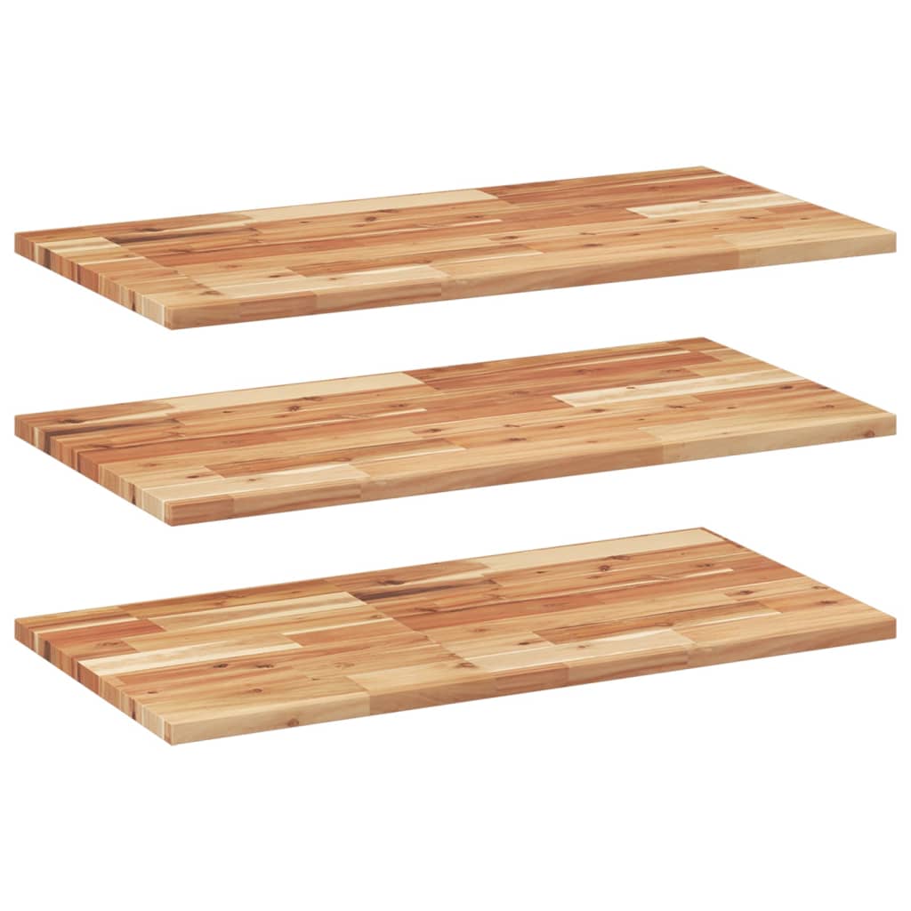 Schweberegale 3 Stk. 100x40x2 cm Massivholz Akazie Ölbehandelt