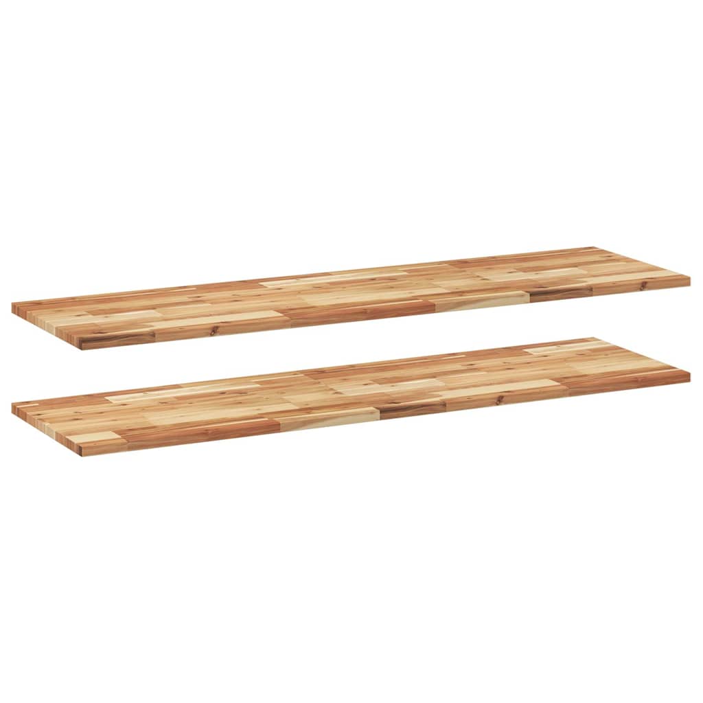 Schweberegale 2 Stk. 160x40x2 cm Massivholz Akazie Ölbehandelt