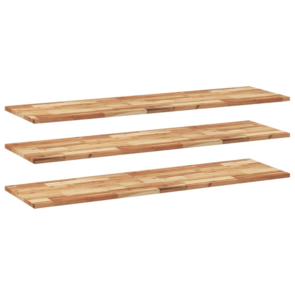 Schweberegale 3 Stk. 160x40x2 cm Massivholz Akazie Ölbehandelt
