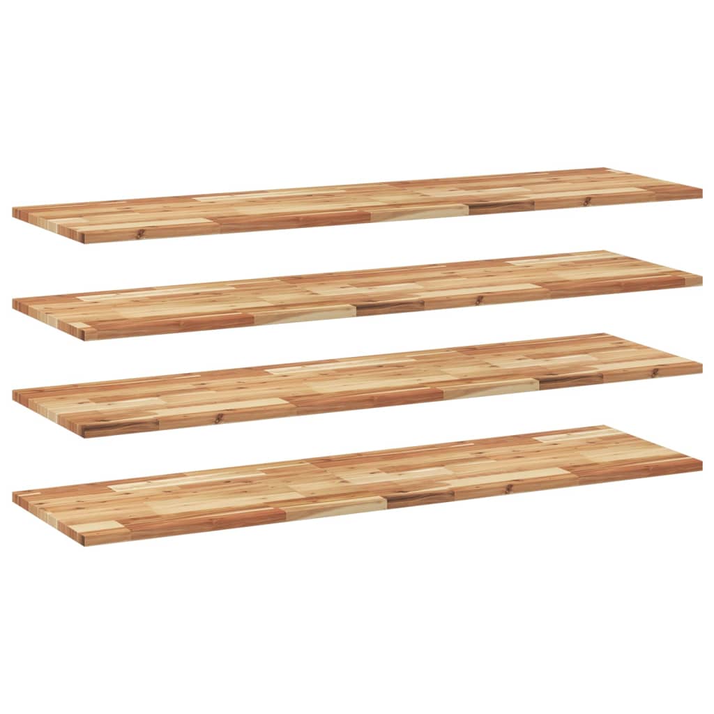 Schweberegale 4 Stk. 160x40x2 cm Massivholz Akazie Ölbehandelt
