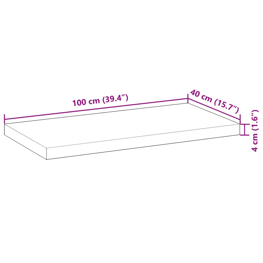Schweberegale 4 Stk. 100x40x4 cm Massivholz Akazie Ölbehandelt