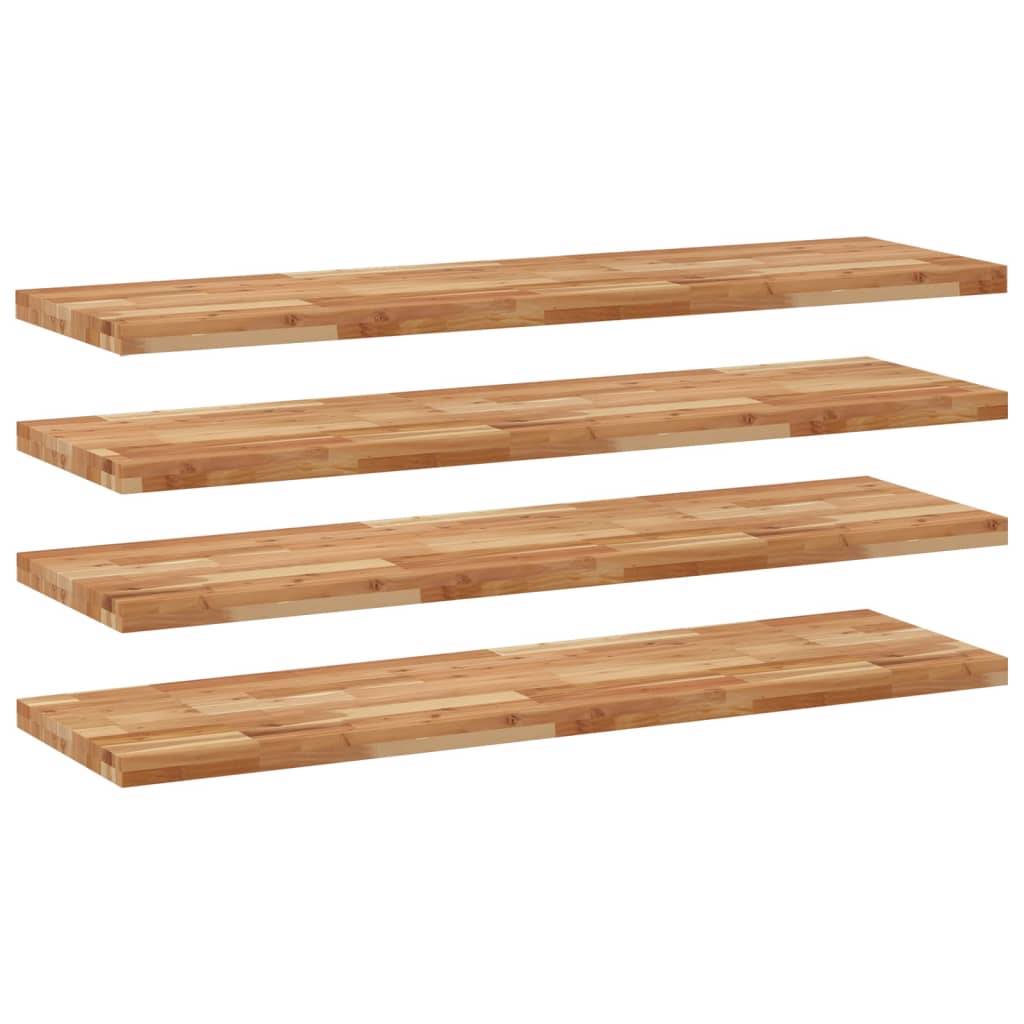 Schweberegale 4 Stk. 160x40x4 cm Massivholz Akazie Ölbehandelt