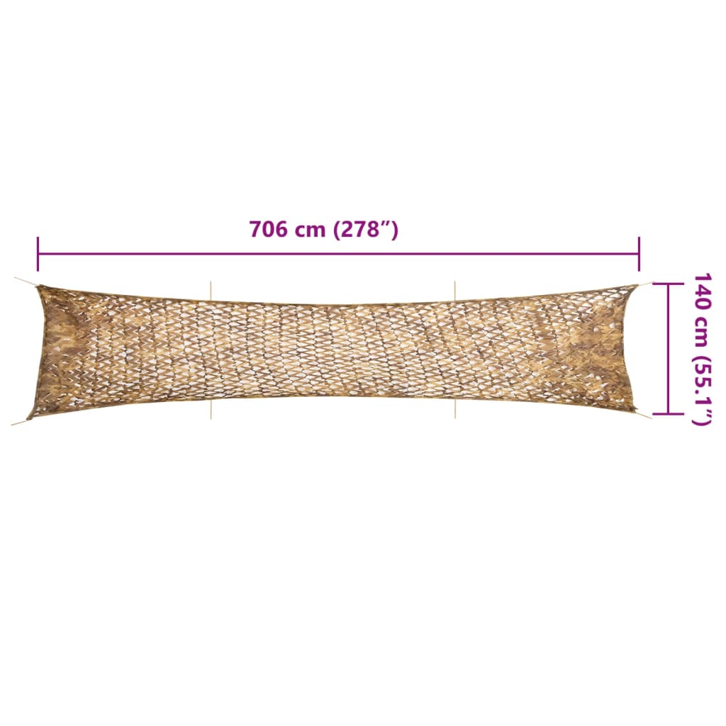 Tarnnetz mit Aufbewahrungstasche 706x140 cm Sandfarbe