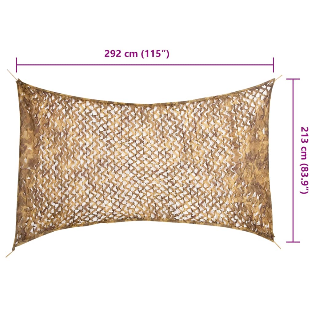 Tarnnetz mit Aufbewahrungstasche 292x213 cm Sandfarbe