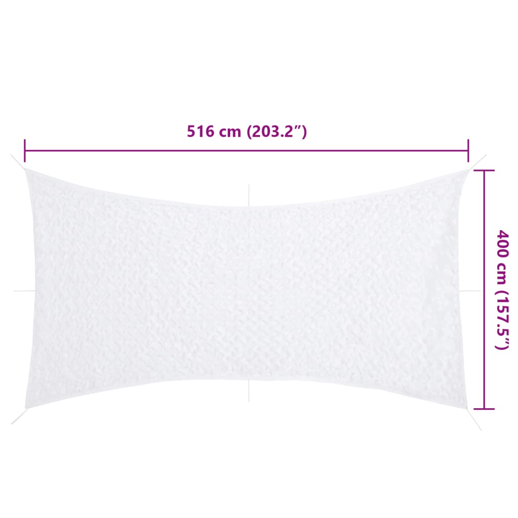 Tarnnetz mit Aufbewahrungstasche 516x400 cm Weiß