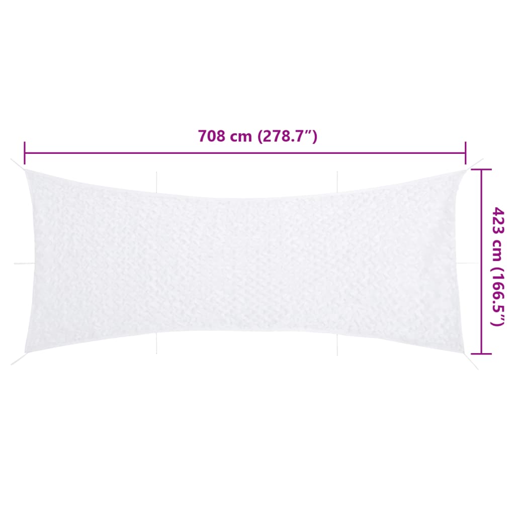 Tarnnetz mit Aufbewahrungstasche 708x423 cm Weiß