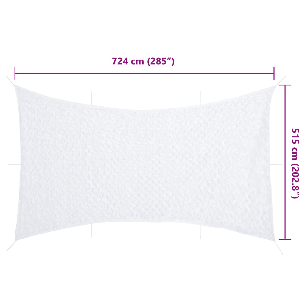 Tarnnetz mit Aufbewahrungstasche 724x515 cm Weiß