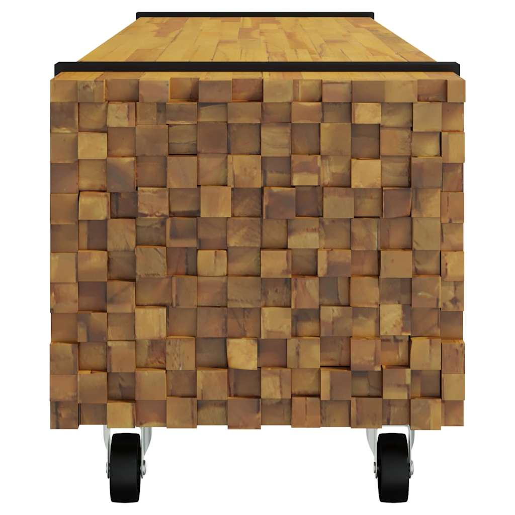 TV-Ständer Braun 110 x 30 x 30 cm Massivholz Teak
