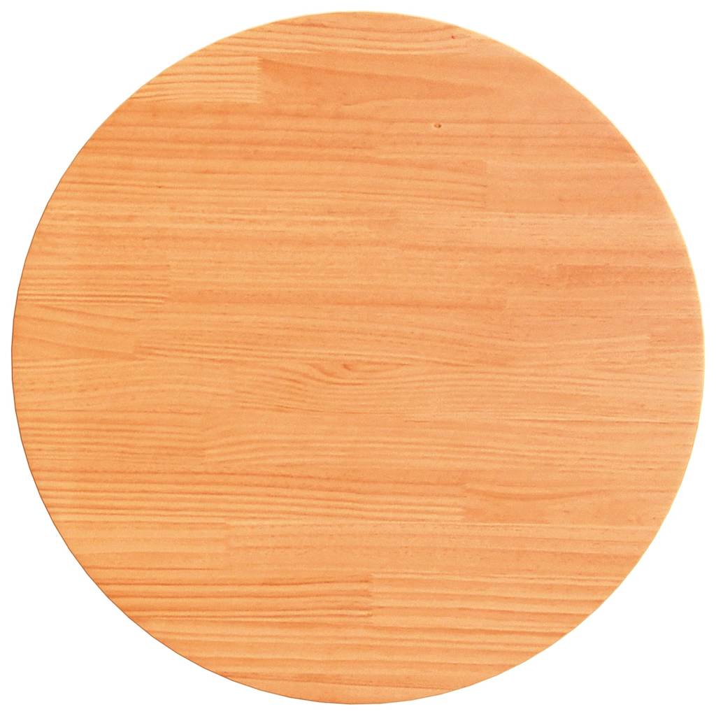 Tischplatte Rund Wachsbraun Ø50x2,5 cm Massivholz Kiefer