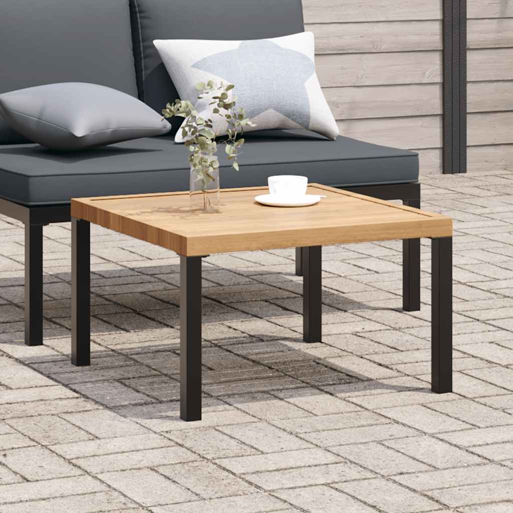 Garten-Couchtisch Schwarz 65x65x40 cm Aluminium