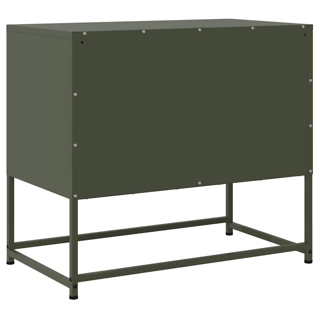 TV-Schrank Olivgrün 68,5x39x60,5 cm Stahl