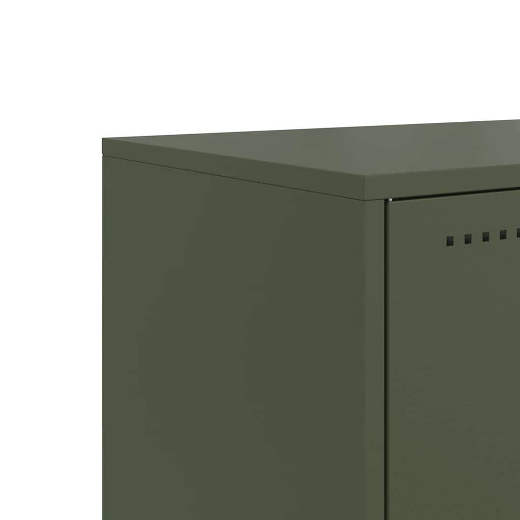 TV-Schrank Olivgrün 68,5x39x60,5 cm Stahl