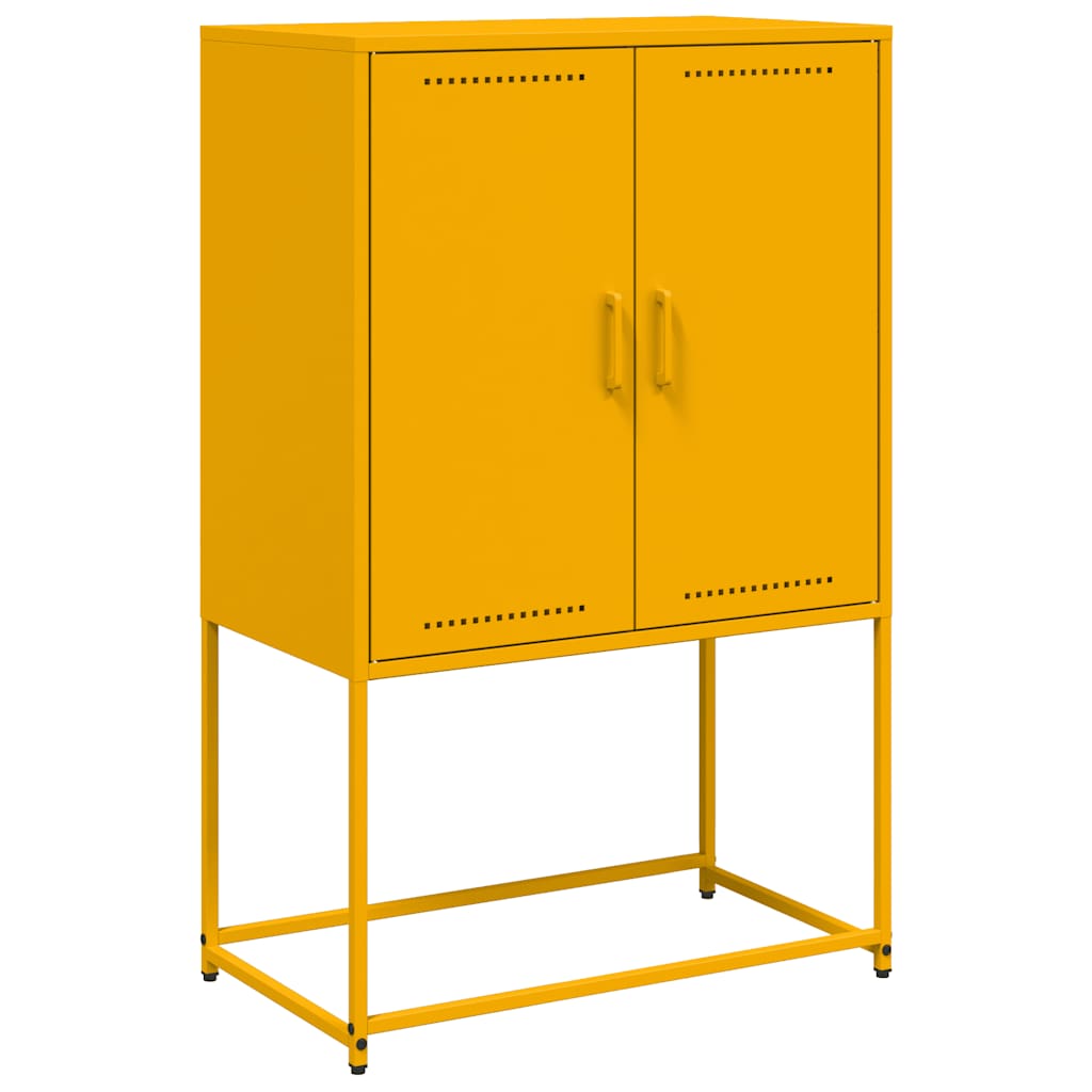 Highboard Senfgelb 68,5x38,5x107 cm Stahl