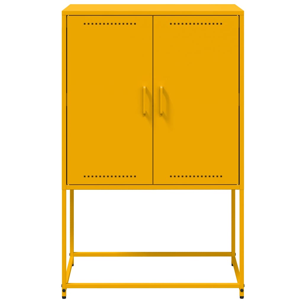 Highboard Senfgelb 68,5x38,5x107 cm Stahl