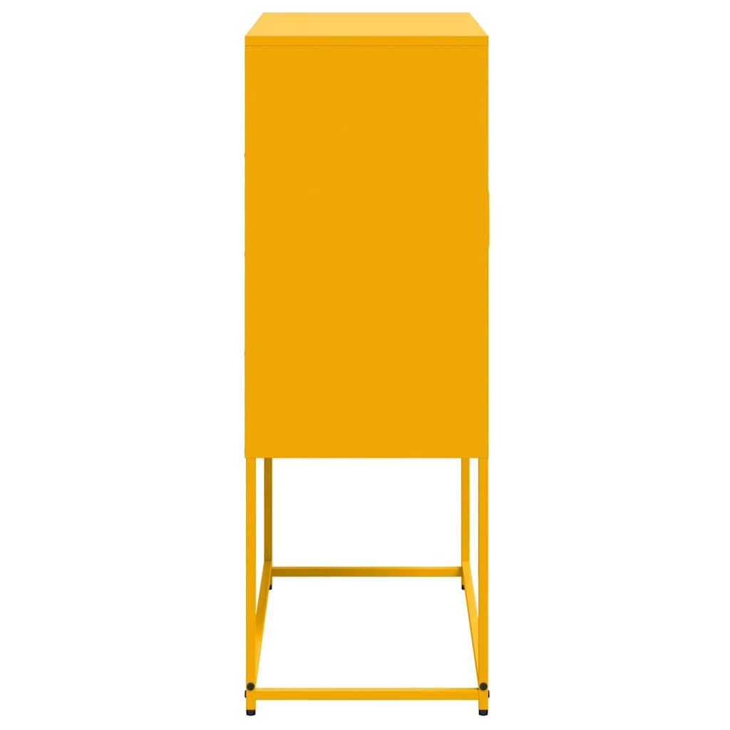 Highboard Senfgelb 68,5x38,5x107 cm Stahl