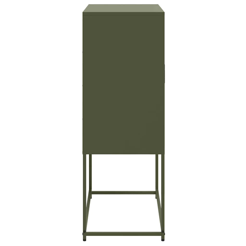 Highboard Olivgrün 68,5x38,5x107 cm Stahl