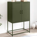 Highboard Olivgrün 68,5x38,5x107 cm Stahl