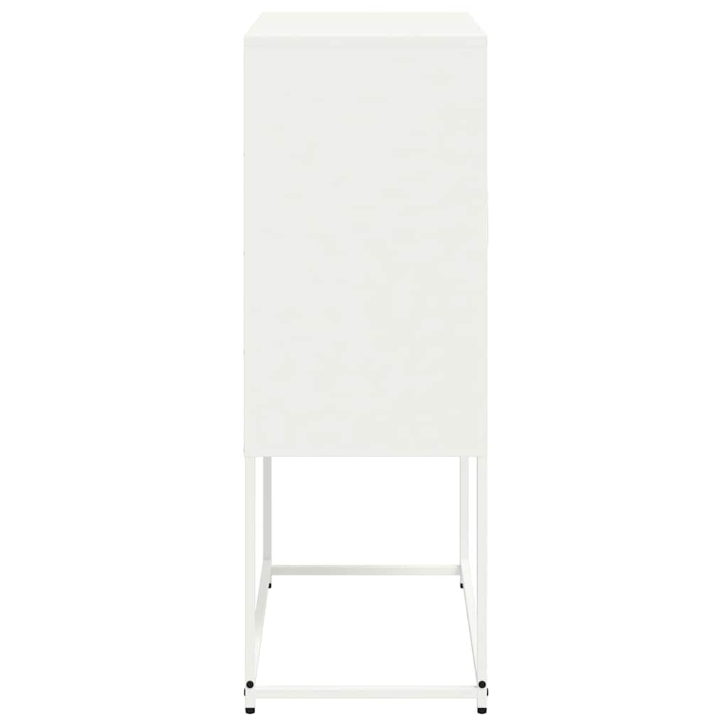 Highboard Weiß 68,5x38,5x107 cm Stahl