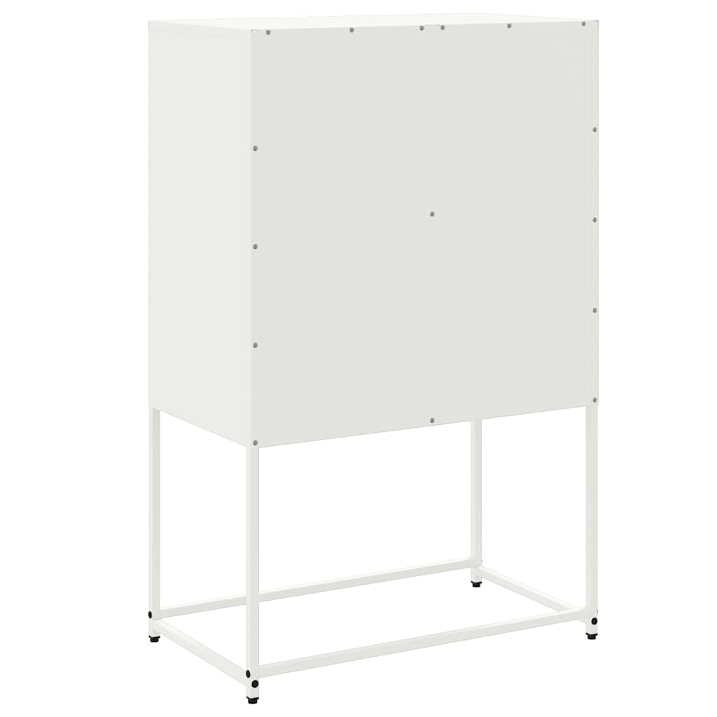 Highboard Weiß 68,5x38,5x107 cm Stahl