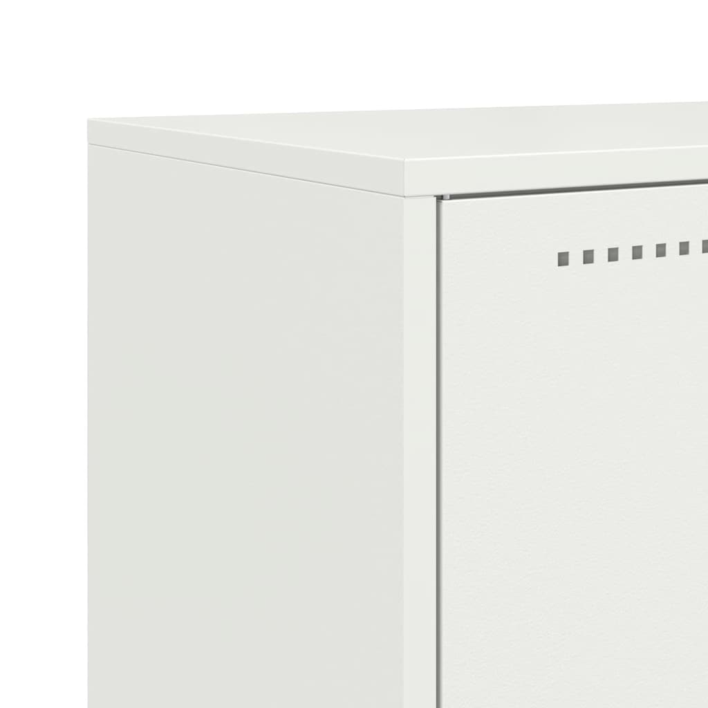 Highboard Weiß 68,5x38,5x107 cm Stahl