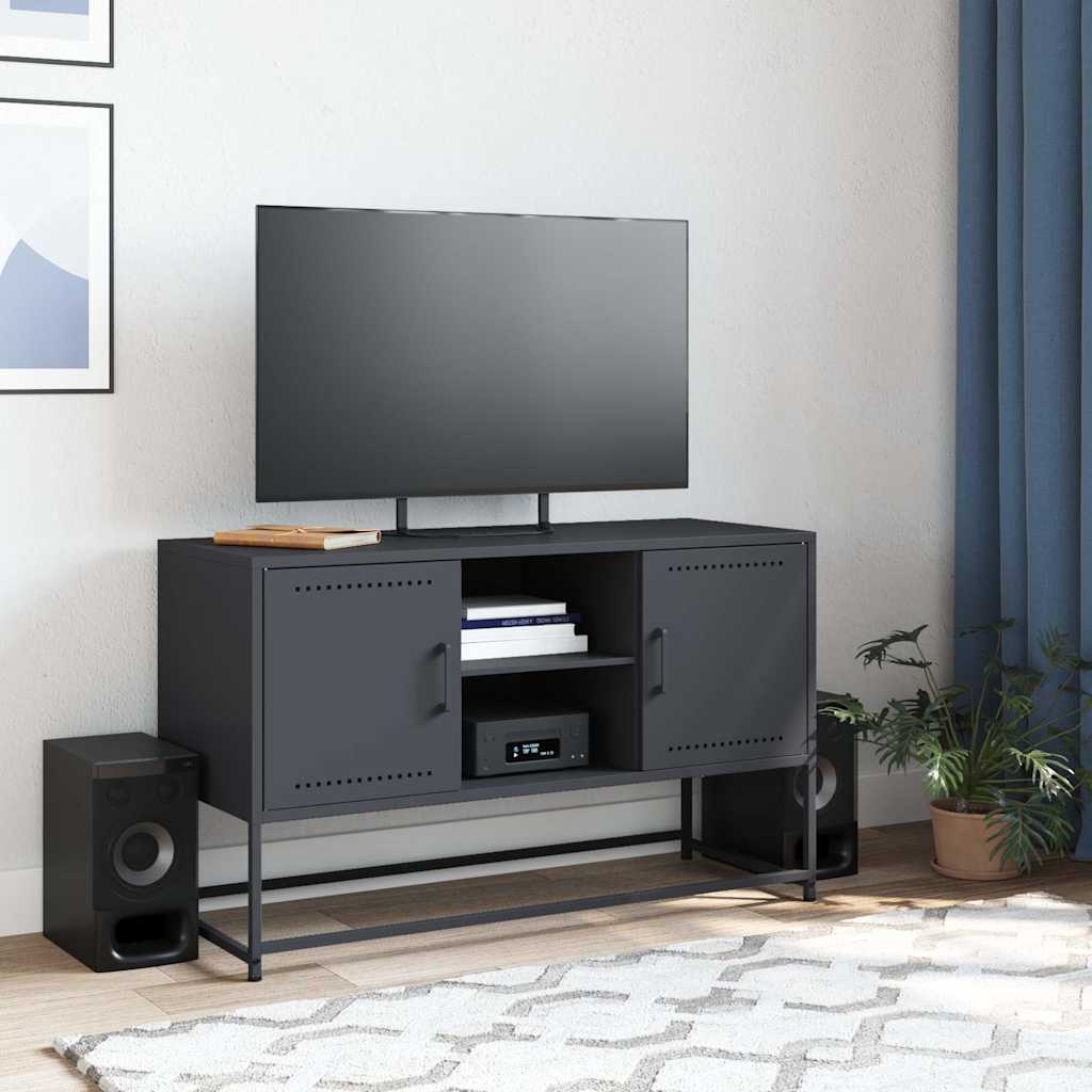 TV-Schrank Anthrazit 100,5x39x60,5 cm Stahl