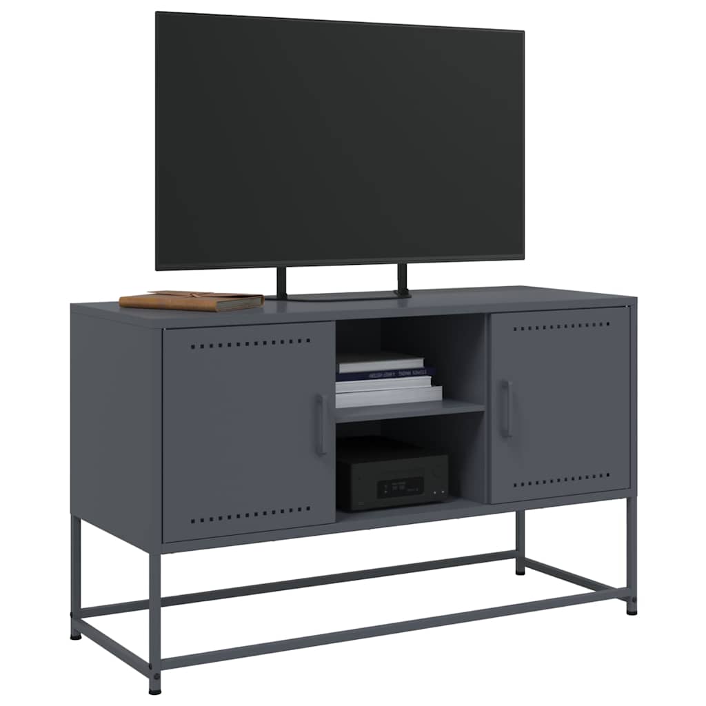 TV-Schrank Anthrazit 100,5x39x60,5 cm Stahl