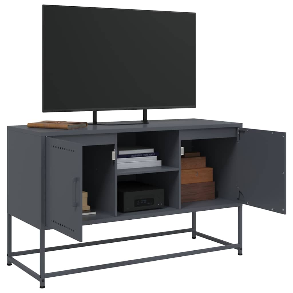 TV-Schrank Anthrazit 100,5x39x60,5 cm Stahl