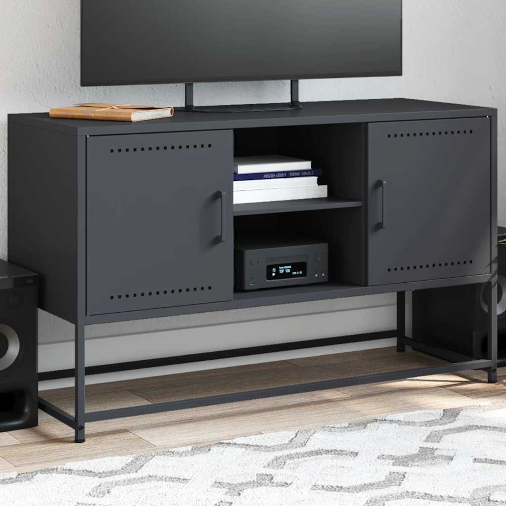 TV-Schrank Anthrazit 100,5x39x60,5 cm Stahl