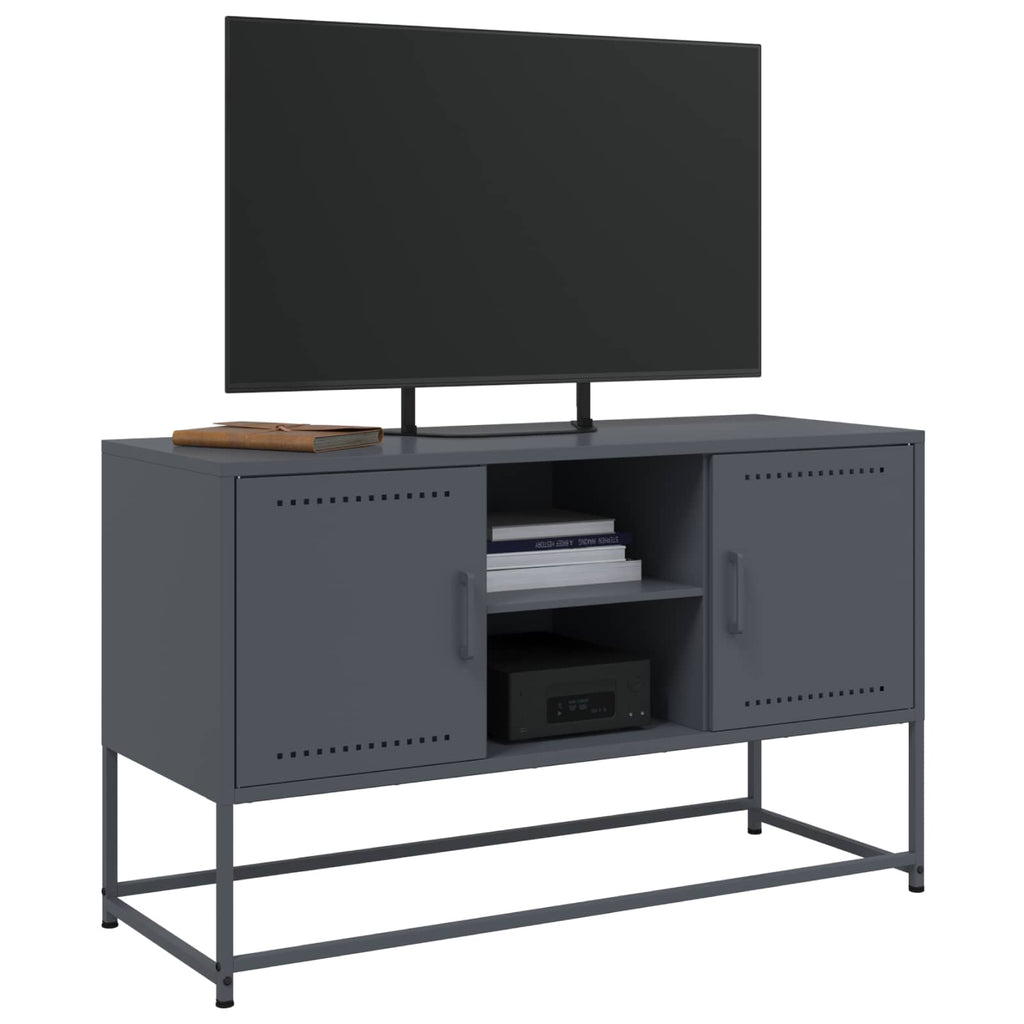 TV-Schrank Anthrazit 100,5x39x60,5 cm Stahl