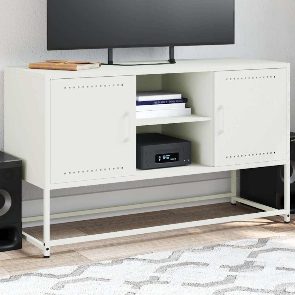 TV-Schrank Weiß 100,5x39x60,5 cm Stahl